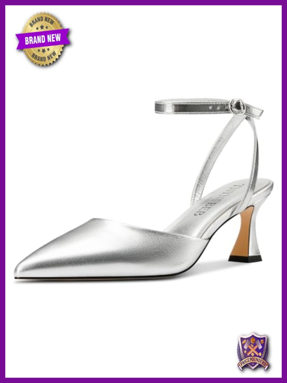 Low Kitten Heel Pointed Toe Pumps Slingback Ankle Strap Buckle Prom Wedding